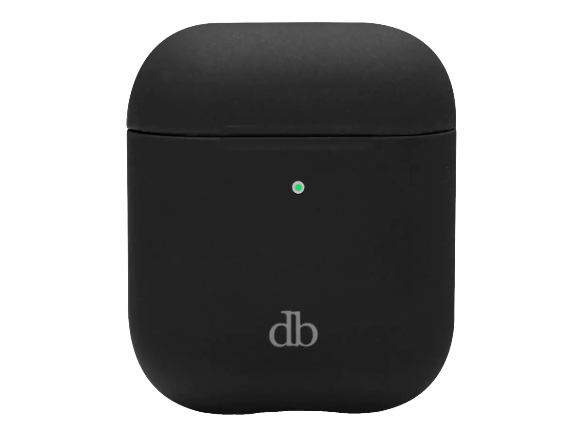 dbramante1928 Costa Rica - Gehäuseabdeckung für kabelloses Earbud-Ladegehäuse - recycelter Kunststoff, Silikon - Night Black - für Apple AirPods (2. Generation) CRAPNIBL1480