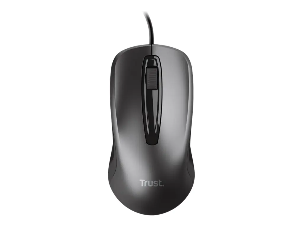 Trust - Maus - rechts- und linkshändig - optisch - 3 Tasten - kabelgebunden - USB-A - Schwarz Trust - Maus - rechts- und linkshändig - optisch - 3 Tasten - kabelgebunden - USB-A - Schwarz