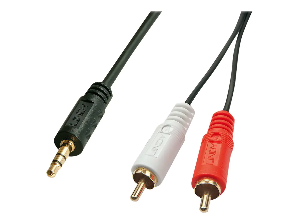 Lindy Premium - Audiokabel - RCA x 2 (M) bis Stereo Mini-Klinkenstecker (W) - 10 m
