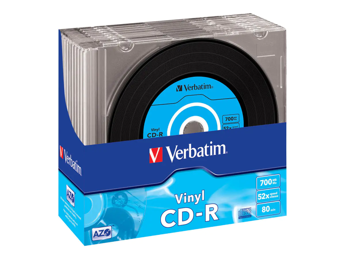 Verbatim Data Vinyl - 10 x CD-R - 700 MB 52x - Slim Jewel Case