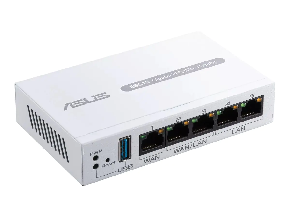 ASUS ExpertWiFi EBG15 - Router 4-Port-Switch - 1GbE - WAN-Ports: 3 ASUS ExpertWiFi EBG15 - Router 4-Port-Switch - 1GbE - WAN-Ports: 3