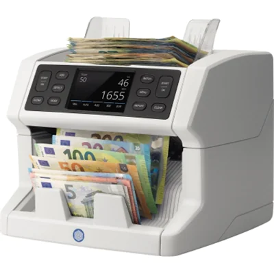 SAFESCAN Geldzählmaschine 2865-S 25,9 x 25,4 x 25,5 cm (B x H x T) EUR, CHF, GBP, USD, PLN, CZK, BGN, HRK, HUF, RON, SEK, NOK, DKK, TRY, SCT, NIR 1 Fach für Banknoten grau