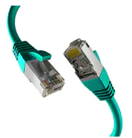 EFB-Elektronik - Patch-Kabel - RJ-45 (M) zu RJ-45 (M) - 2 m - 6.2 mm - S/FTP, PiMF - CAT 8.1 - geschirmt, halogenfrei, geformt, verseilt, Knickschutzmanschette, 40 Gigabit Ethernet, Steckerbelegung 1:1 - grün