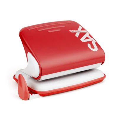 Sax Locher Design M 8cm 20 Bl. (80 g/m²) mit Anschlagschiene rot Sax Locher Design M 8cm 20 Bl. (80 g/m²) mit Anschlagschiene rot