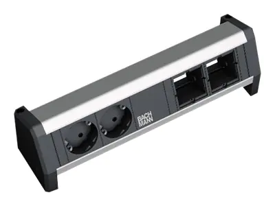 Bachmann DESK 1 - Steckdosenleiste - 2 Custom-Modul - Wechselstrom 230 V - Eingabe, Eingang GST18i3 - Ausgangsanschlüsse: 2 (2 x GST18i3) 902.0111