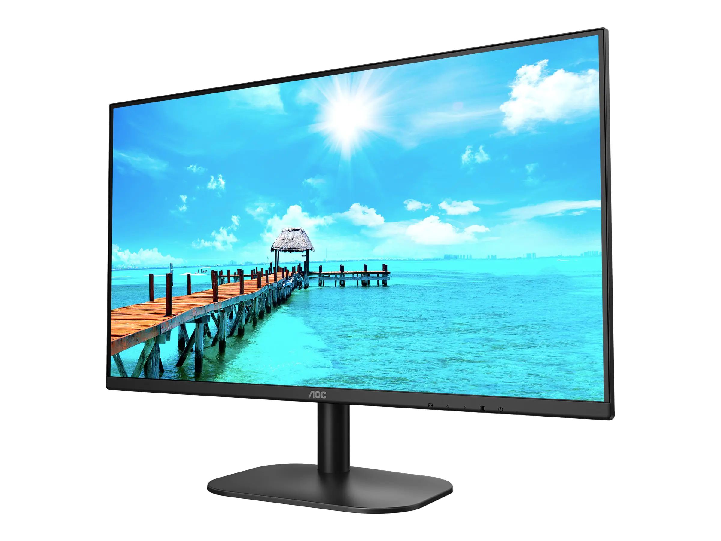 AOC 27B2H/EU - LED-Monitor - 68.6 cm (27") - 1920 x 1080 Full HD (1080p) @ 75 Hz - IPS - 250 cd/m² - 1000:1 - 4 ms - HDMI, VGA - Schwarz