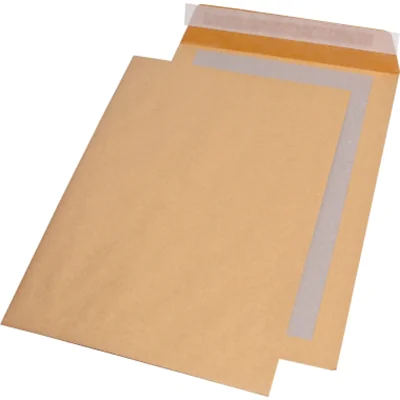 MAILmedia Papprückwandtasche DIN B4 ohne Fenster 130g/m² mit Haftklebung Natronpapier braun