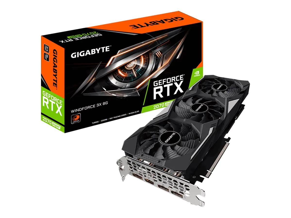 Gigabyte GeForce RTX 2070 SUPER WINDFORCE 3X 8G Grafikkarten - 8 GB GDDR6 - GV-N207SWF3-8GD