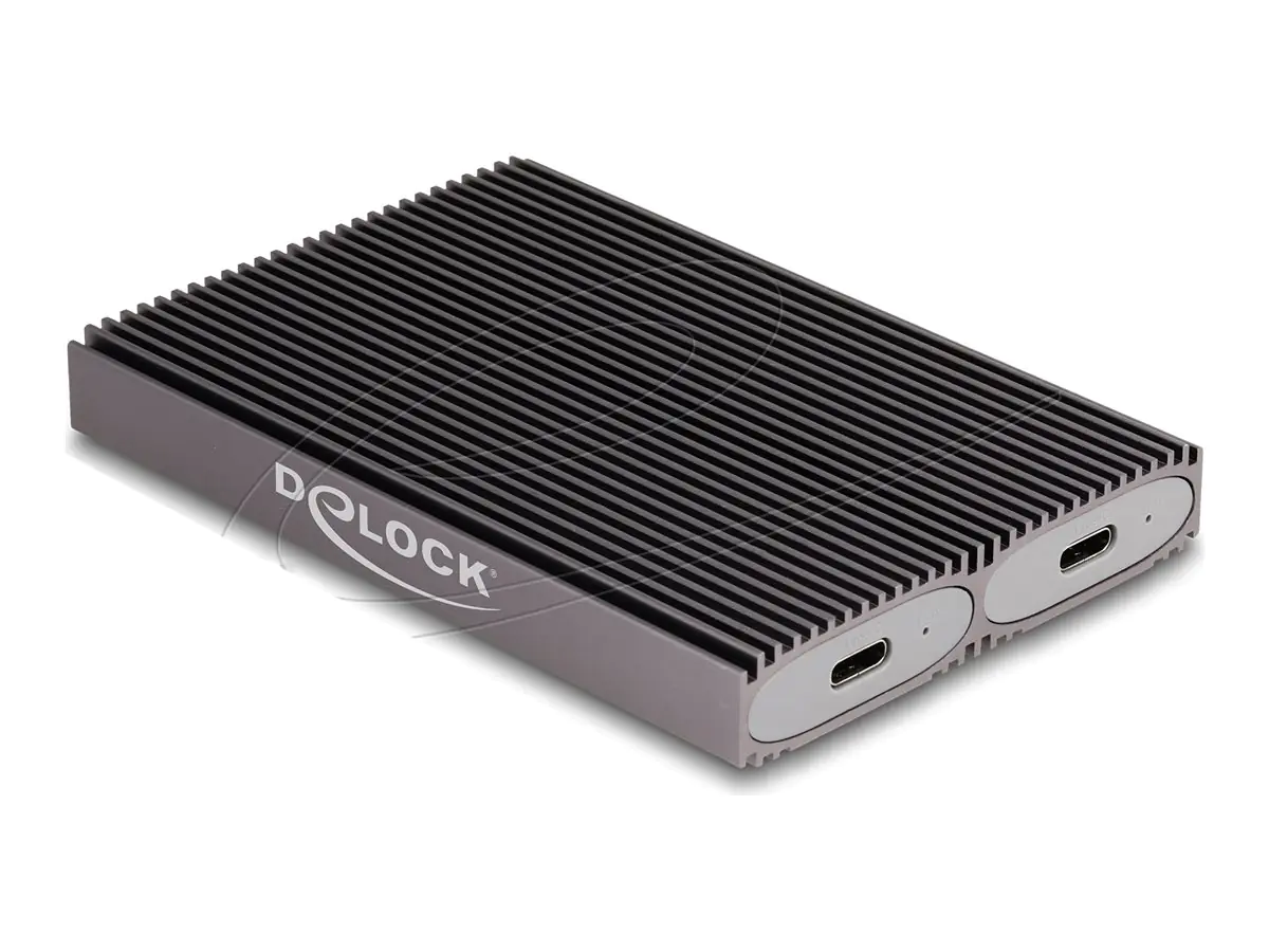 Delock Externes USB Type-C Dual Combo Gehäuse für 2 x M.2 NVMe PCIe oder SATA SS... - Gehäuse - USB