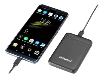 Intenso XS10000 - Powerbank - 10000 mAh - 3.1 A - 2 Ausgabeanschlussstellen (USB, 24 pin USB-C) - Schwarz Intenso XS10000 - Powerbank - 10000 mAh - 3.1 A - 2 Ausgabeanschlussstellen (USB, 24 pin USB-C) - Schwarz