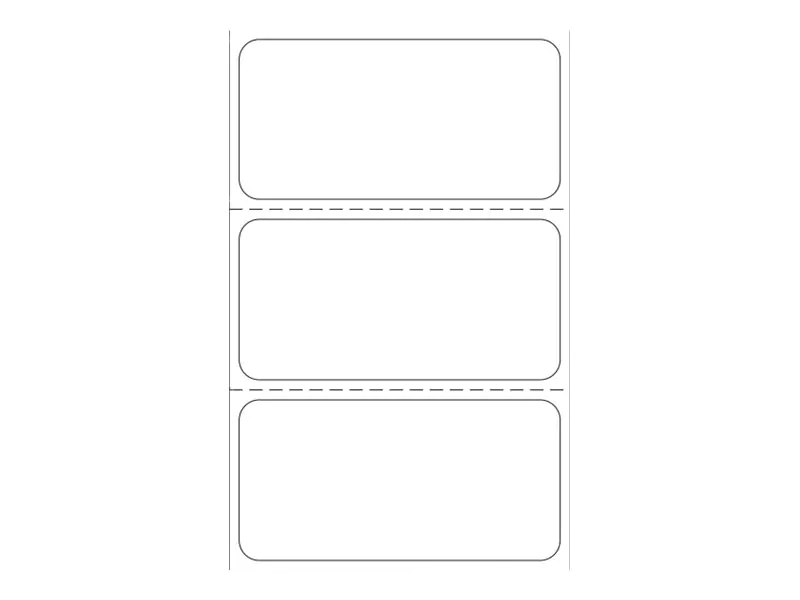 Zebra Z-Perform 1000D - Papier - permanenter Klebstoff - unbeschichtet - 25.4 x 50.8 mm 2580 Et