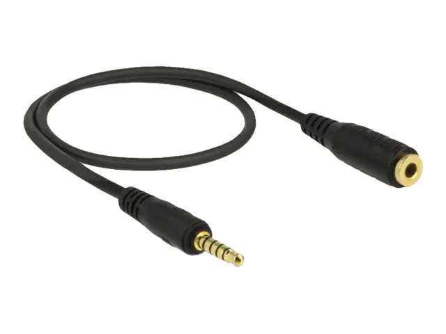 Delock - Audioverlängerungskabel - 5-poliger Mini-Stecker männlich zu 5-poliger Mini-Stecker weiblich - 50 cm - Schwarz