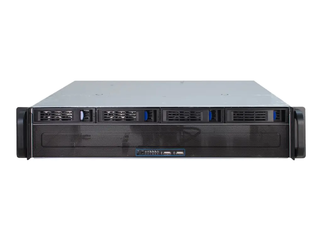 Inter-Tech IPC 2U-2404L - Rack-Montage - 2U - micro ATX - SATA/SAS - Hot-Swap - keine Spannungsversorgung (ATX) - USB