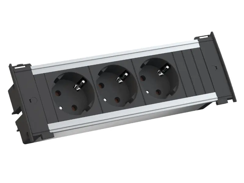 Bachmann KAPSA - Steckdosenleiste - Eingabe, Eingang Stromversorgung - Ausgangsanschlüsse: 3 (Stromversorgung) - 2 m - Deutschland - Schwarz, eloxiertes Aluminium Bachmann KAPSA - Steckdosenleiste - Eingabe, Eingang Stromversorgung - Ausgangsanschlüsse: 3 (Stromversorgung) - 2 m - Deutschland - Schwarz, eloxiertes Aluminium