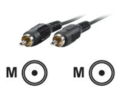 Secomp VALUE - Audiokabel - RCA männlich zu RCA männlich - 10 m - abgeschirmt - Schwarz