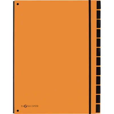 PAGNA Pultordner Trend 24129-09 12Fächer 3Schaulöcher orange PAGNA Pultordner Trend 24129-09 12Fächer 3Schaulöcher orange