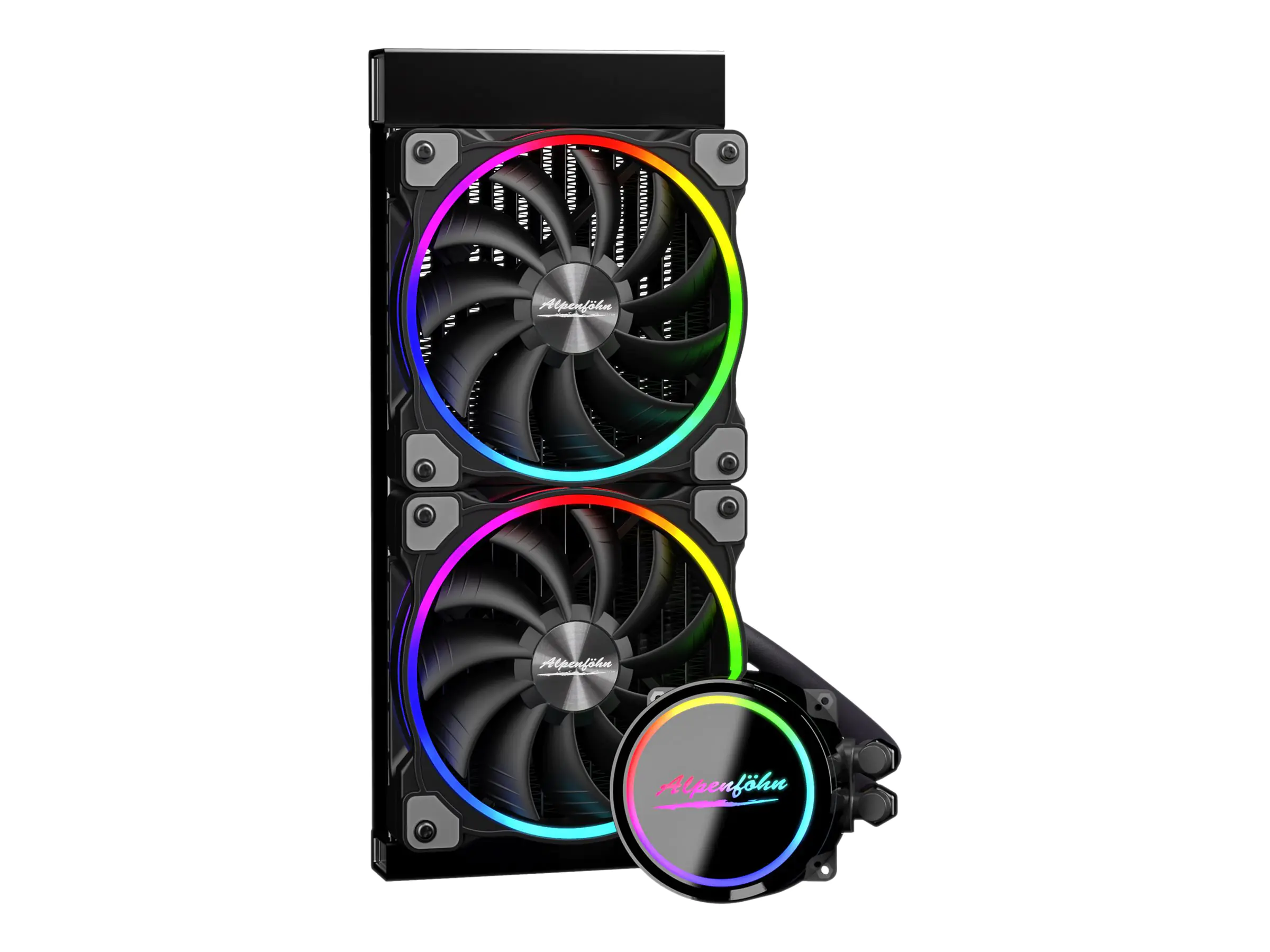 Alpenföhn Gletscherwasser 240 High Speed - Prozessor-Flüssigkeitskühlsystem - Kühlergröße: 240 mm - (für: LGA1156, AM2, AM2+, LGA1366, AM3, LGA1155, AM3+, LGA2011, FM1, LGA1150, LGA2011-3, LGA1151, AM4, LGA2066, TR4, sTRX4, LGA1200) - Kupfer - 120 mm