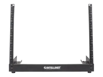 Intellinet 19" 2-Pfosten Desktop-Laborgestell, 12 HE, Flatpack, schwarz, Freistehendes Gestell, 12U, 3,4 kg, Schwarz 714747