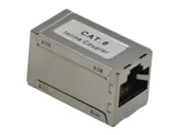 Helos - Keystone-Koppler - RJ-45 (W) zu RJ-45 (W) - abgeschirmt - CAT 6 - Silber - für AVM FRITZ!Box 5530 Fiber
