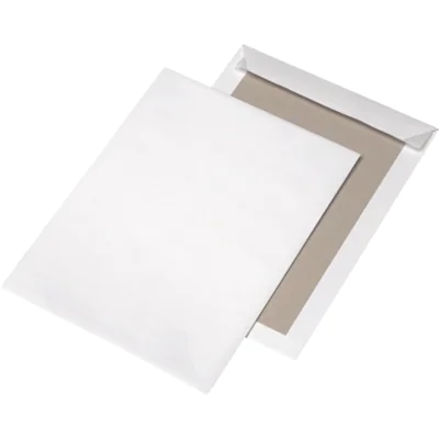 MAILmedia Papprückwandtasche DIN C4 ohne Fenster 120g/m² mit Haftklebung Kraftpapier weiß