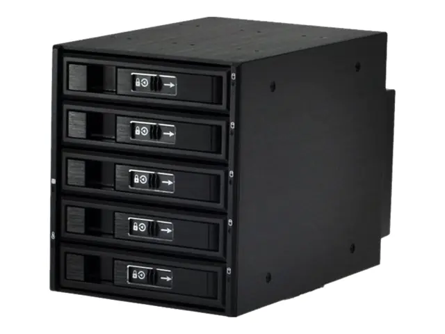 Jou Jye Computer JJ-3052M-SS - Gehäuse für Speicherlaufwerke mit Lüfter - 2,5" / 3,5" gemeinsam genutzt (6,4 cm/8,9 cm gemeinsam genutzt) - Schwarz