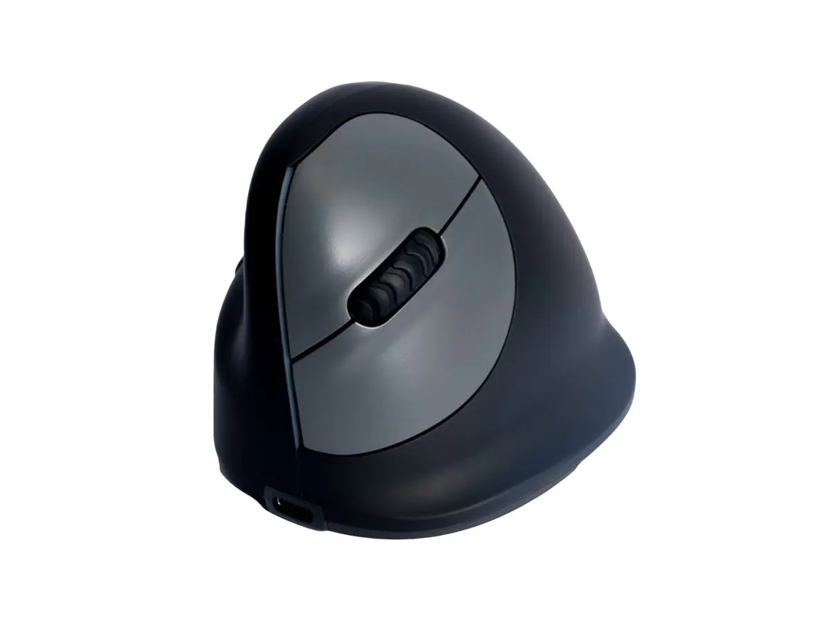 R-Go Ergonomische Maus HE Break - Maus - ergonomisch - Für Linkshänder - 5 Tasten - kabellos - 2.4 GHz - kabelloser Empfänger (USB) RGOHELELAWL