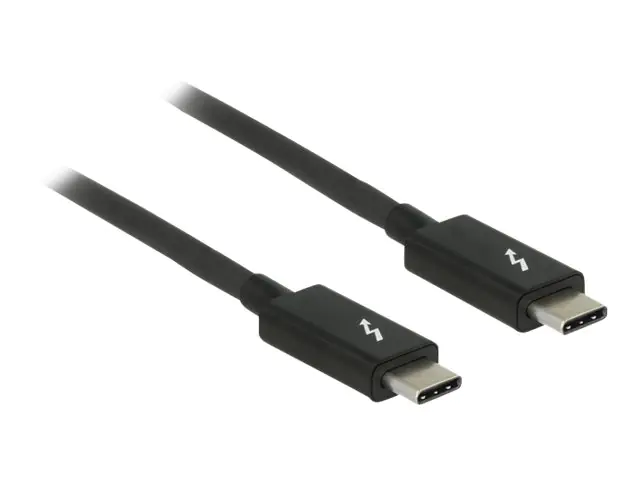 DeLOCK - Thunderbolt-Kabel - USB-C (M) bis USB-C (M) - USB 3.1 Gen 1 / Thunderbolt 3 / DisplayPort 1.2a - 20 V - 3 A - 2 m - 4K Unterstützung - Schwarz DeLOCK - Thunderbolt-Kabel - USB-C (M) bis USB-C (M) - USB 3.1 Gen 1 / Thunderbolt 3 / DisplayPort 1.2a - 20 V - 3 A - 2 m - 4K Unterstützung - Schwarz