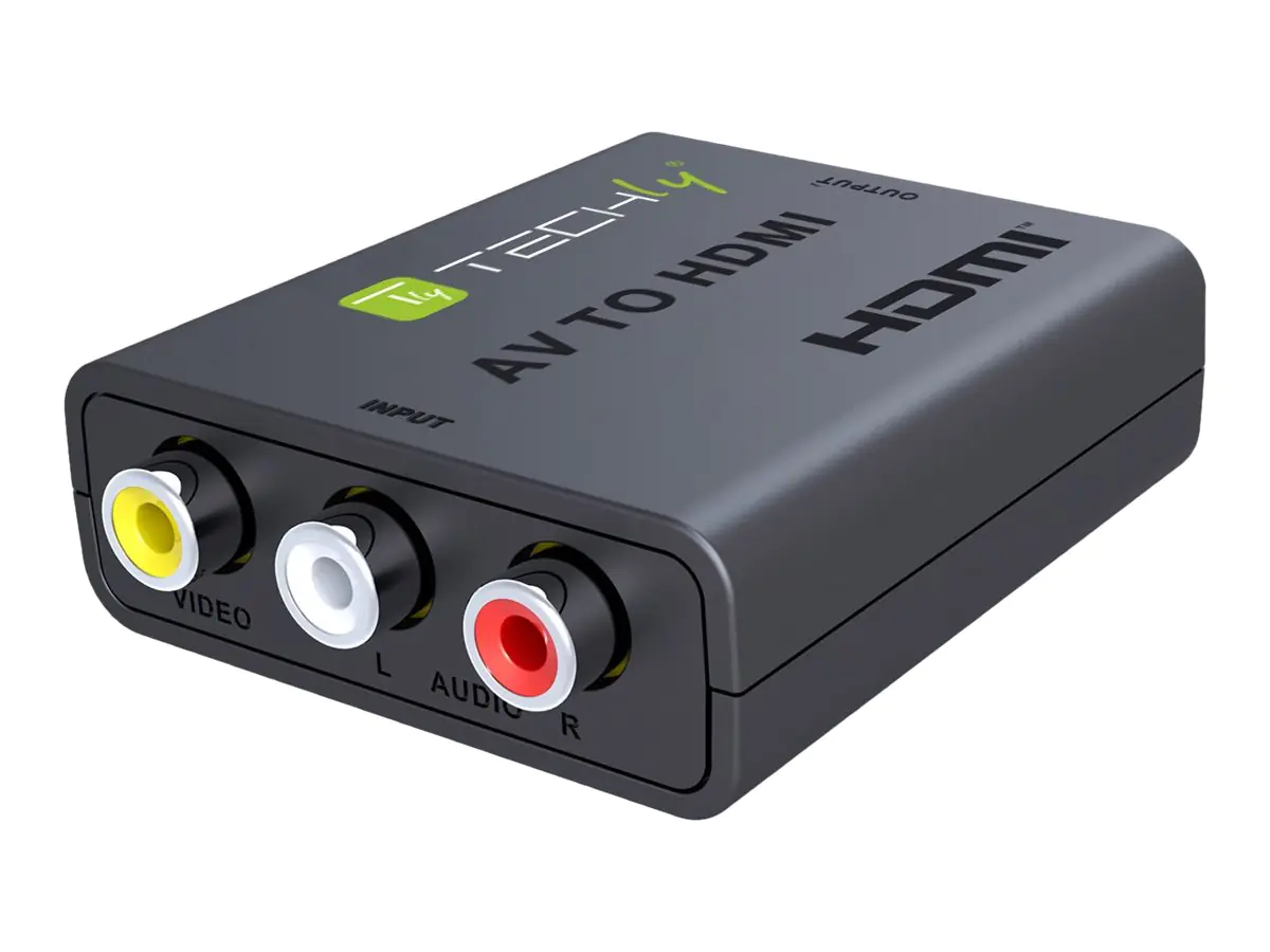 TECHly - Videoadapter - RCA x 3 weiblich zu HDMI, Micro-USB Typ B weiblich - Schwarz - 1080p-Unterstützung