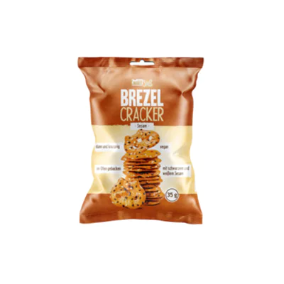 Hellma Gebäck Brezel Cracker Sesam 28 x 35 g/Pack. Hellma Gebäck Brezel Cracker Sesam 28 x 35 g/Pack.