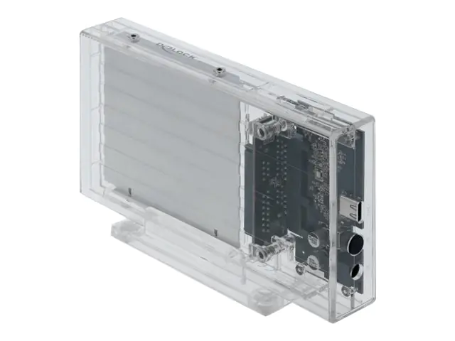 Delock External Dual Enclosure for 2 x 2.5" SATA HDD / SSD with USB Type-C - Speichergehäuse - 2.5" (6.4 cm) - SATA 6Gb/s - USB 3.2 (Gen 1) - durchsichtig