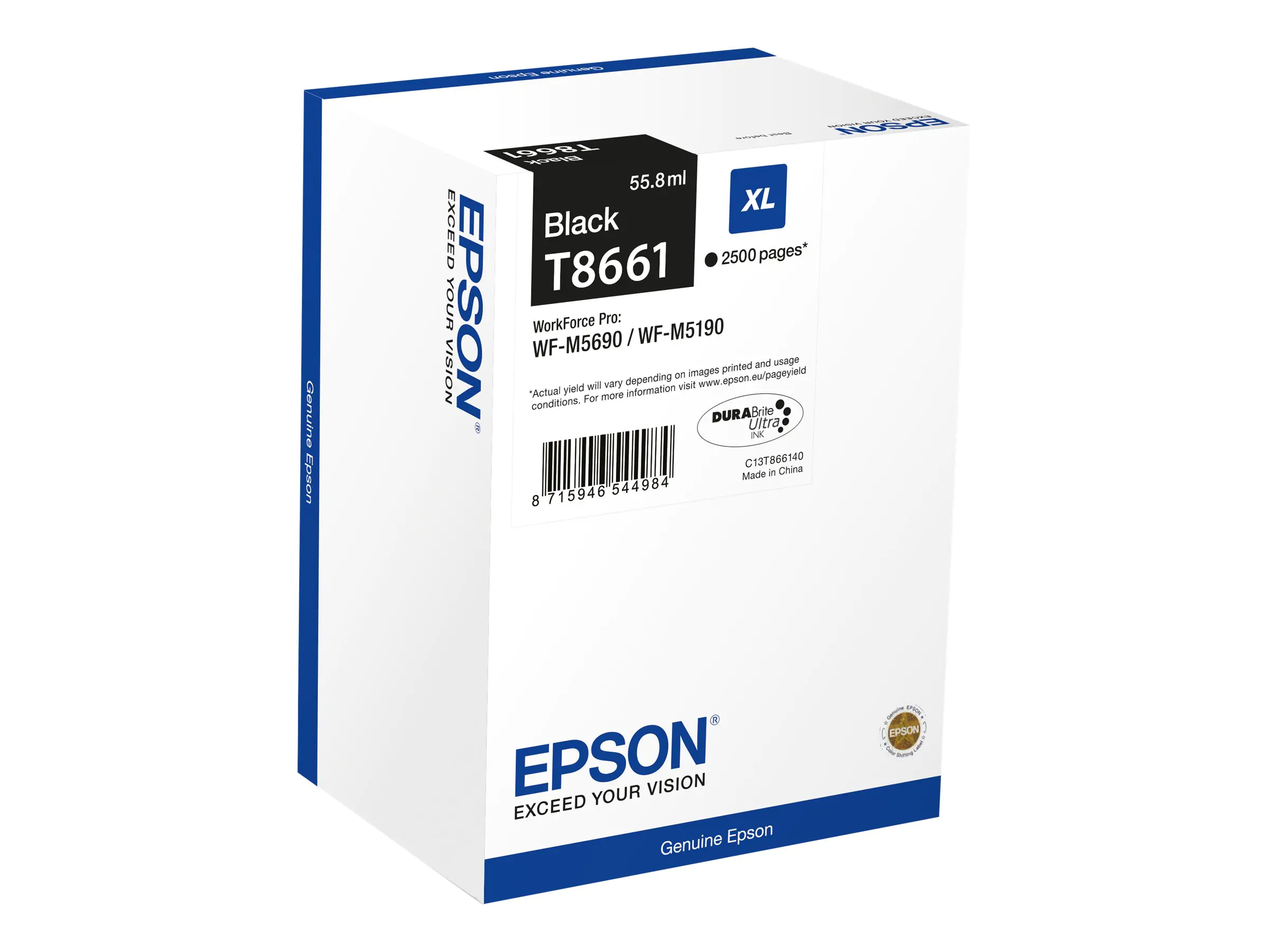 Epson T8661 - Schwarz - Original - Nachfülltinte - für WorkForce Pro WF-M5190DW, WF-M5190DW BAM, WF-M5690DWF