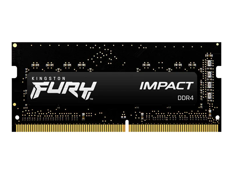 Kingston FURY Impact - DDR4 - Modul - 8 GB - SO DIMM 260-PIN - 3200 MHz / PC4-25600 - CL20 - 1.2 V - ungepuffert - non-ECC - Schwarz