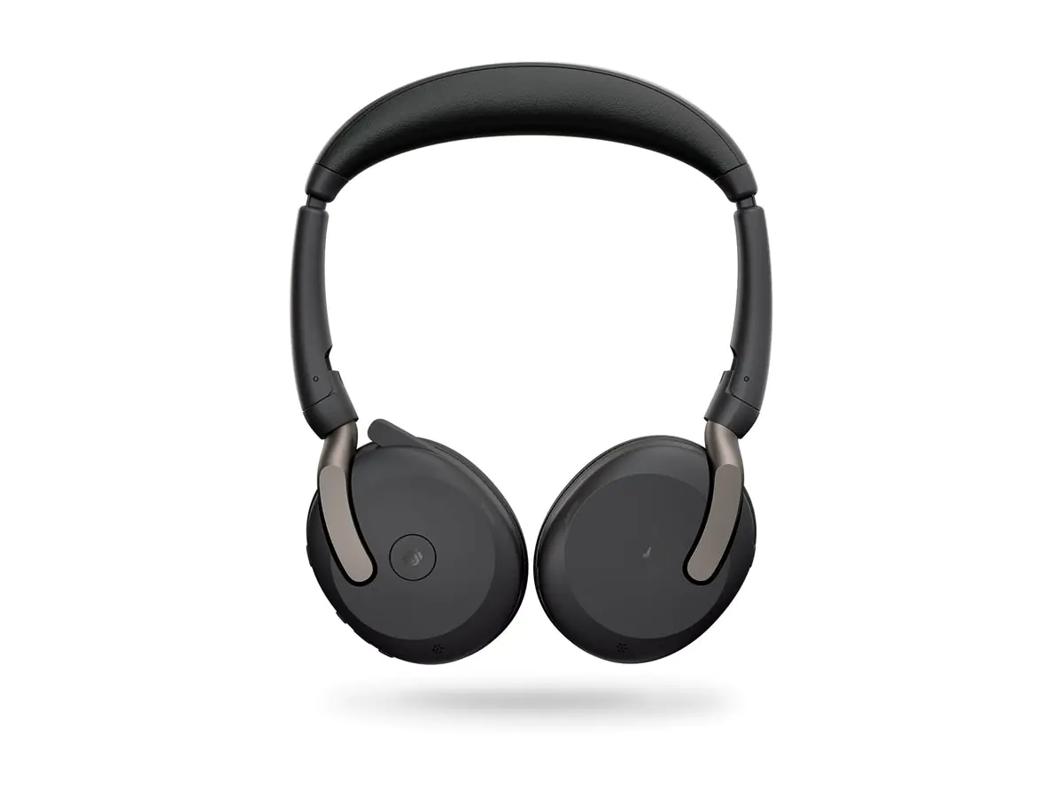 Jabra Evolve2 65 Flex MS Stereo - Headset - On-Ear - Bluetooth - kabellos - aktive Rauschunterdrückung - USB-A - Schwarz - Zertifiziert für Microsoft Teams