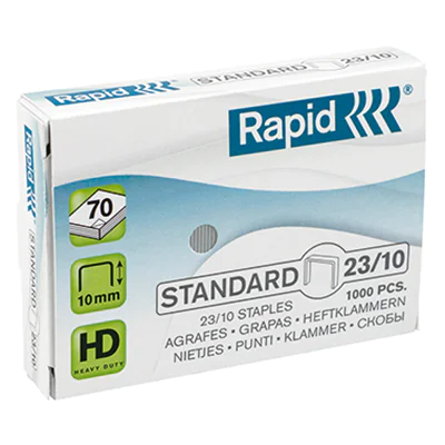 Rapid Heftklammer Standard 24869300 23/10 1.000 St./Pack. Rapid Heftklammer Standard 24869300 23/10 1.000 St./Pack.