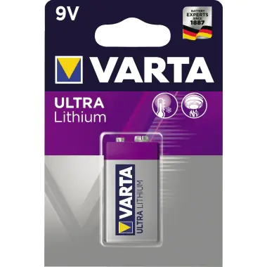 Varta Batterie 6122301401 E-Block 9V 1.200m Ah Lithium