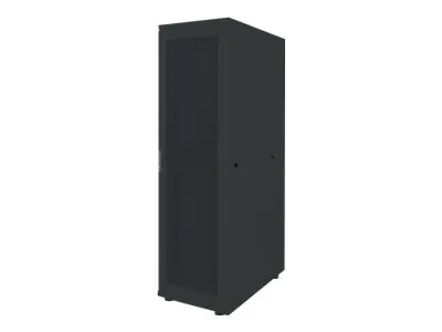 Intellinet Network Cabinet, Free Standing (Basic), 42U, Usable Depth 123 to 773mm/Width 503mm, Black, Flatpack, Max 600kg, Server Rack, IP20 rated, 19", Steel, Single-Point Door Lock, One Lock Per Side Panel, Three Year Warranty - Basic - Schrank Netzwerk