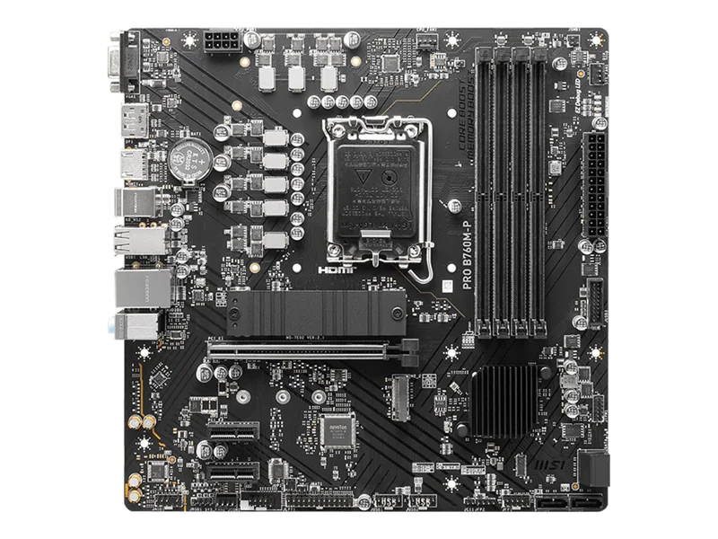 MSI PRO B760M-P, Intel, LGA 1700, Intel® Celeron®, Intel® Pentium® Gold, LGA 1700, DDR5-SDRAM, 192 GB