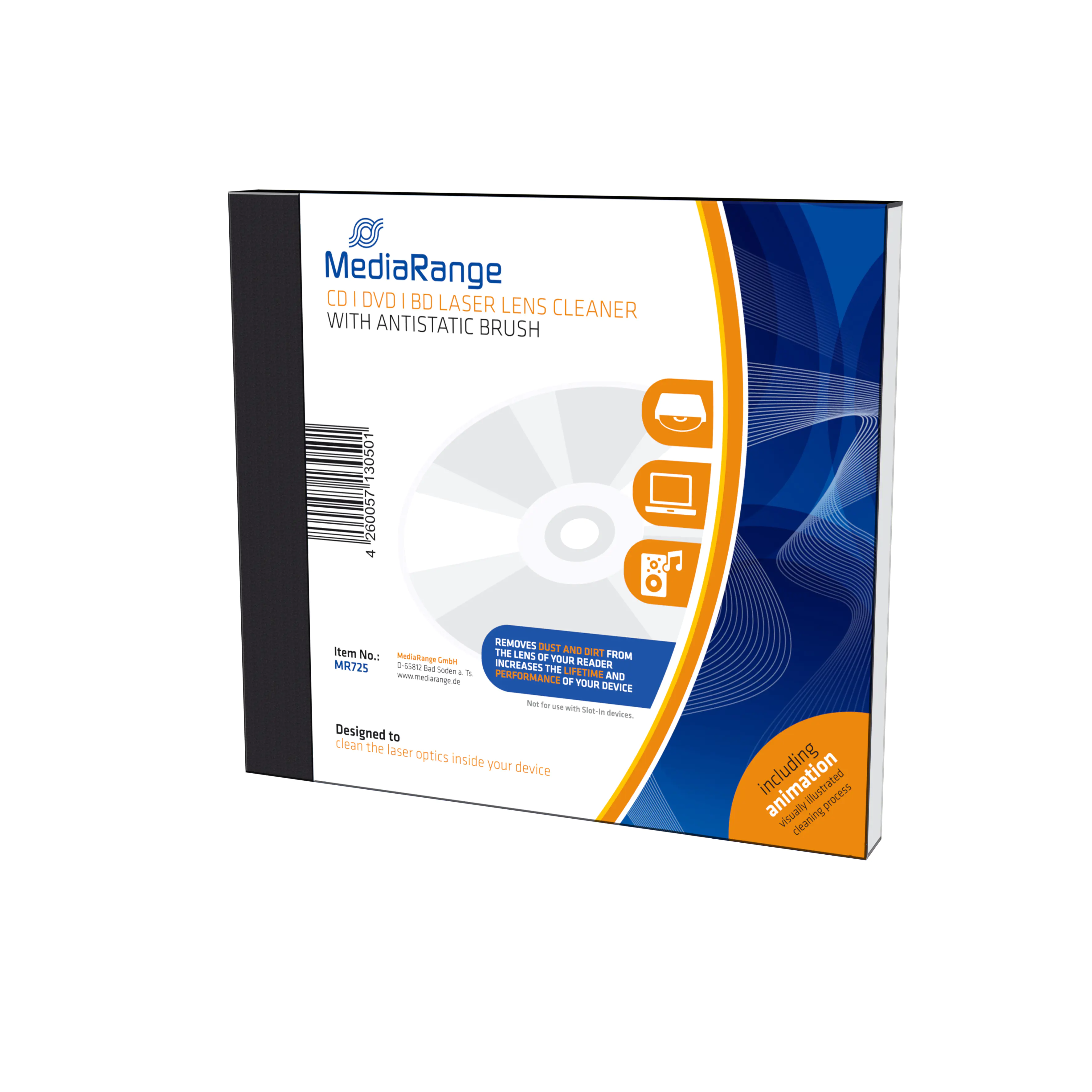 MediaRange - CD/DVD-Linsenreinigungs-Kit MediaRange - CD/DVD-Linsenreinigungs-Kit