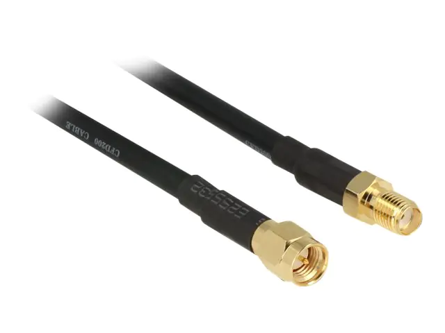 Delock CFD200 - Antennenverlängerungskabel - SMA (W) zu SMA (M) - 15 m - CFD-200 - Schwarz