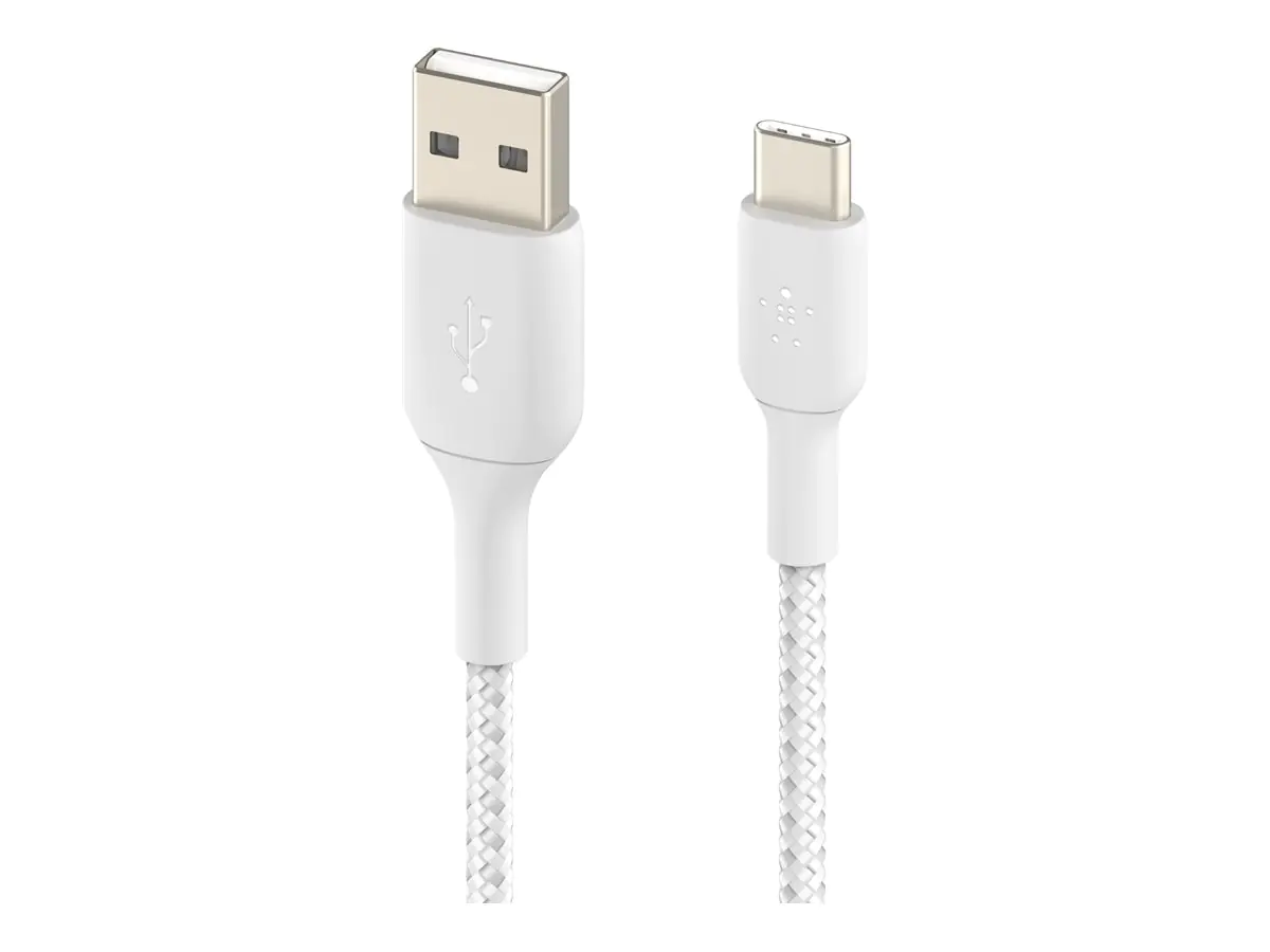 Belkin BoostCharge - USB-Kabel - 24 pin USB-C (M) zu USB (M) - 2 m - weiß
