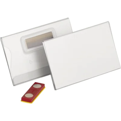 DURABLE Namensschild 90 x 54 mm (B x H) Magnet transparent 25 St./Pack.