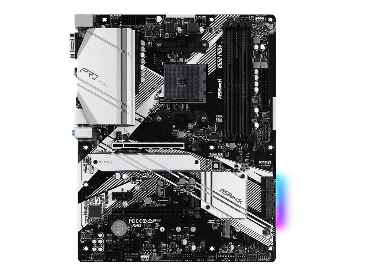 ASRock B550 Pro4 - Motherboard - ATX - Socket AM4 AMD B550 - 90-MXBCZ0-A0UAYZ