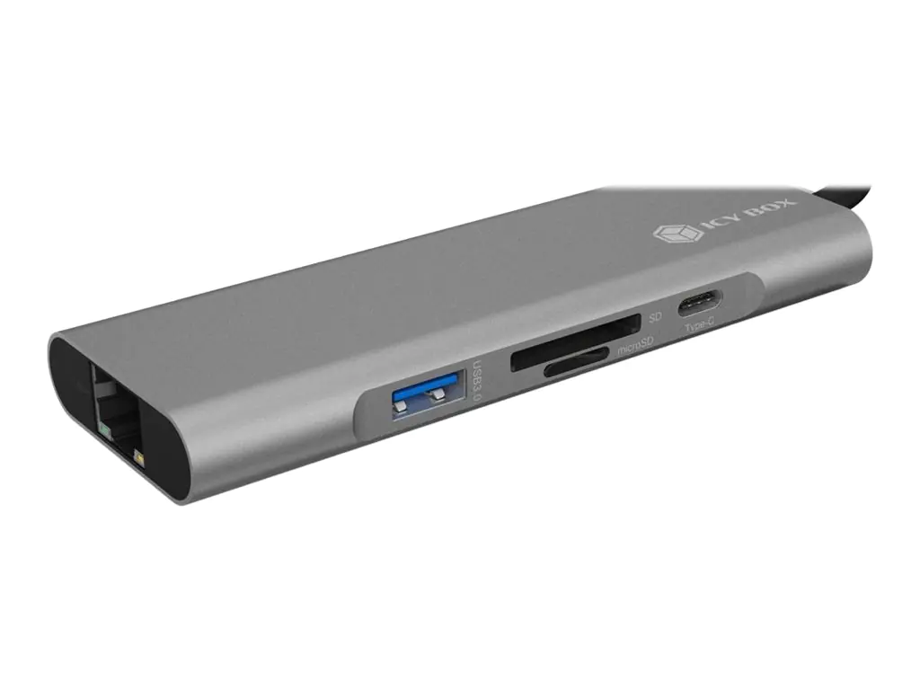 ICY BOX IB-DK4043-2C - Dockingstation - USB-C / Thunderbolt 3 - 2 x HDMI - für Apple MacBook Air (Early 2020, Late 2018, Mid 2019)