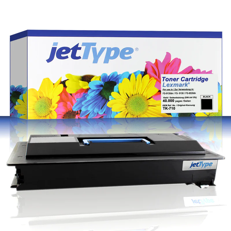 jetType Toner kompatibel zu Kyocera/Mita 1T02G10EU TK710 Schwarz 40.000 Seiten 1 Stück