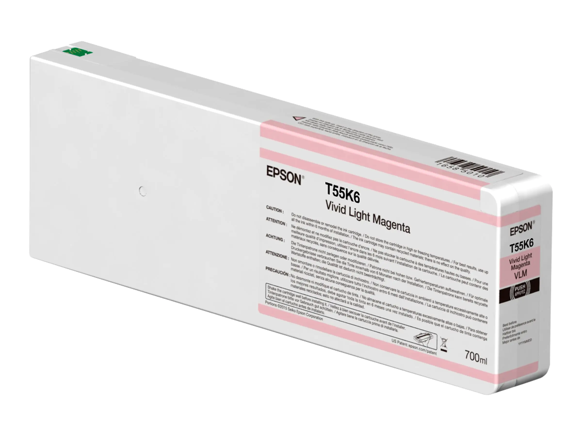 Epson T55K6 - 700 ml - Vivid Light Magenta - original - Tintenpatrone - für SureColor SC-P6000, SC-P7000, SC-P7000V, SC-P8000, SC-P9000, SC-P9000V