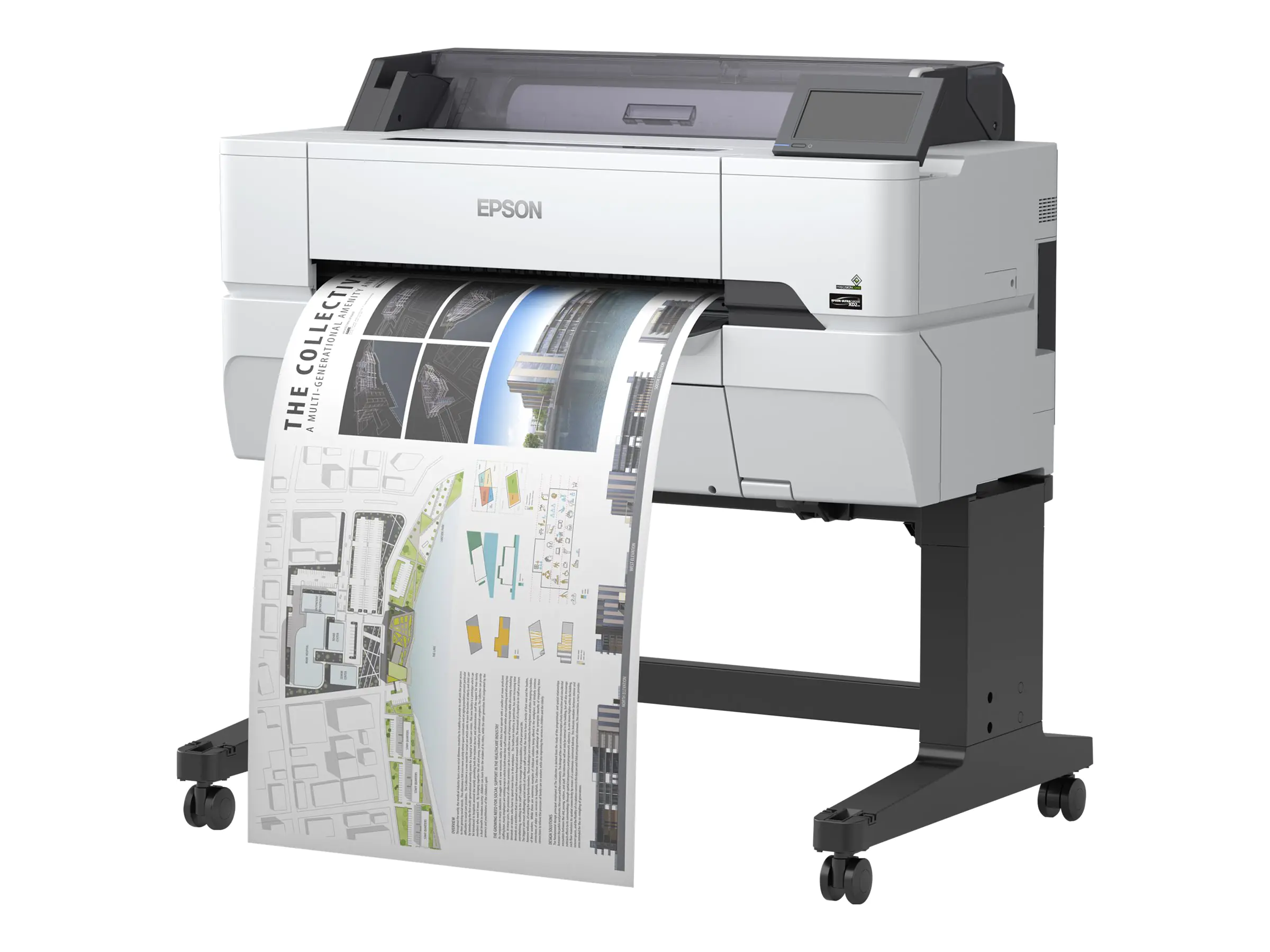 Epson SureColor SC-T3400 - 610 mm (24") Großformatdrucker - Farbe - Tintenstrahl - Rolle A1 (61,0 cm) - 2400 x 1200 dpi - Gigabit LAN, Wi-Fi(n), USB-Host, USB 3.0 - cutter