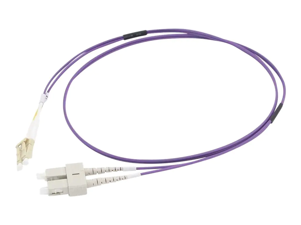 C2G 15m LC/SC OM4 LSZH Fibre Patch - Purple - Patch-Kabel - LC Multi-Mode (M)