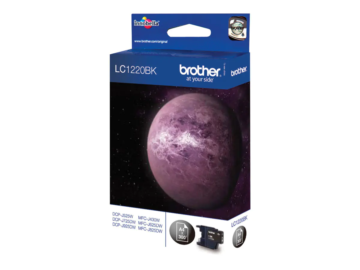 Brother LC1220BK - Schwarz - Original - Tintenpatrone - für Brother DCP-J525, DCP-J725, DCP-J925, MFC-J430, MFC-J625, MFC-J825; MyMio MFC-J825