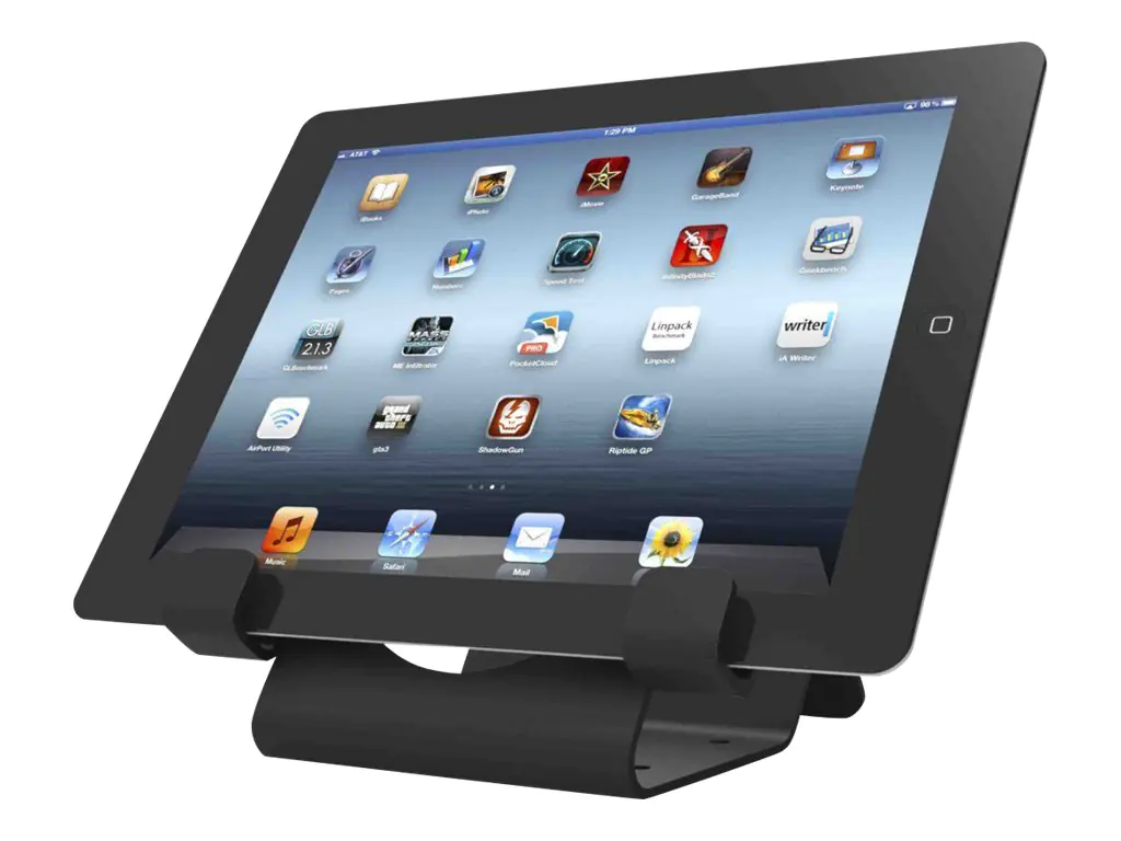 Compulocks Universal Tablet Holder with Coiled Cable Lock - Aufstellung - für Tablett - verriegelbar - hochwertiges Aluminium - Schwarz - Schreibtisch Compulocks Universal Tablet Holder with Coiled Cable Lock - Aufstellung - für Tablett - verriegelbar - hochwertiges Aluminium - Schwarz - Schreibtisch