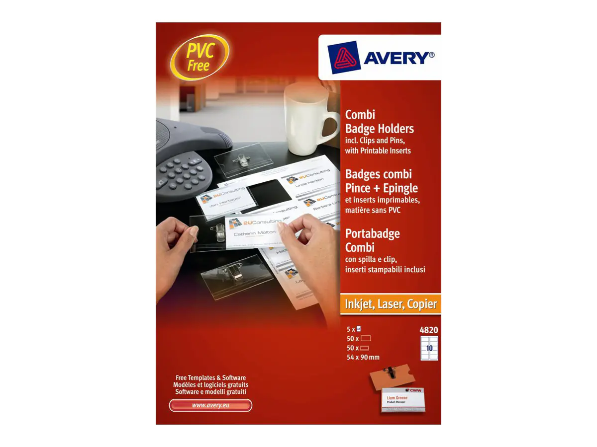 Avery Zweckform Kartenhalter 4820 54x90mm 50St
